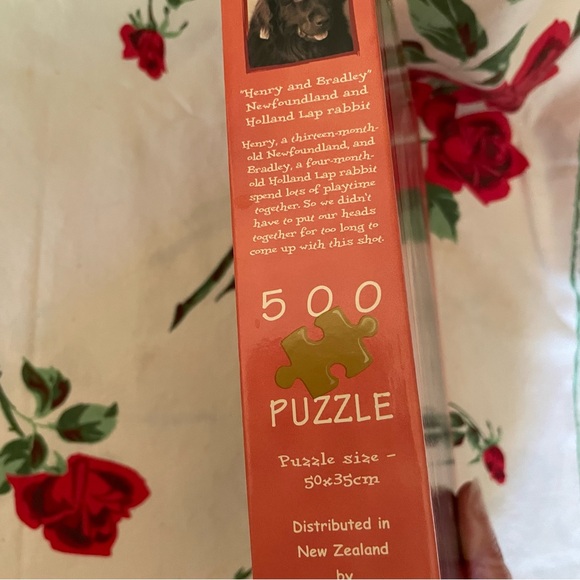 New in box 2000 Rachael Hale Newfoundland dog & Holland Lap rabbit puzzle - Picture 5 of 7